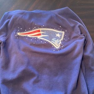 New England Patriots Sequined Zip Up—PINK